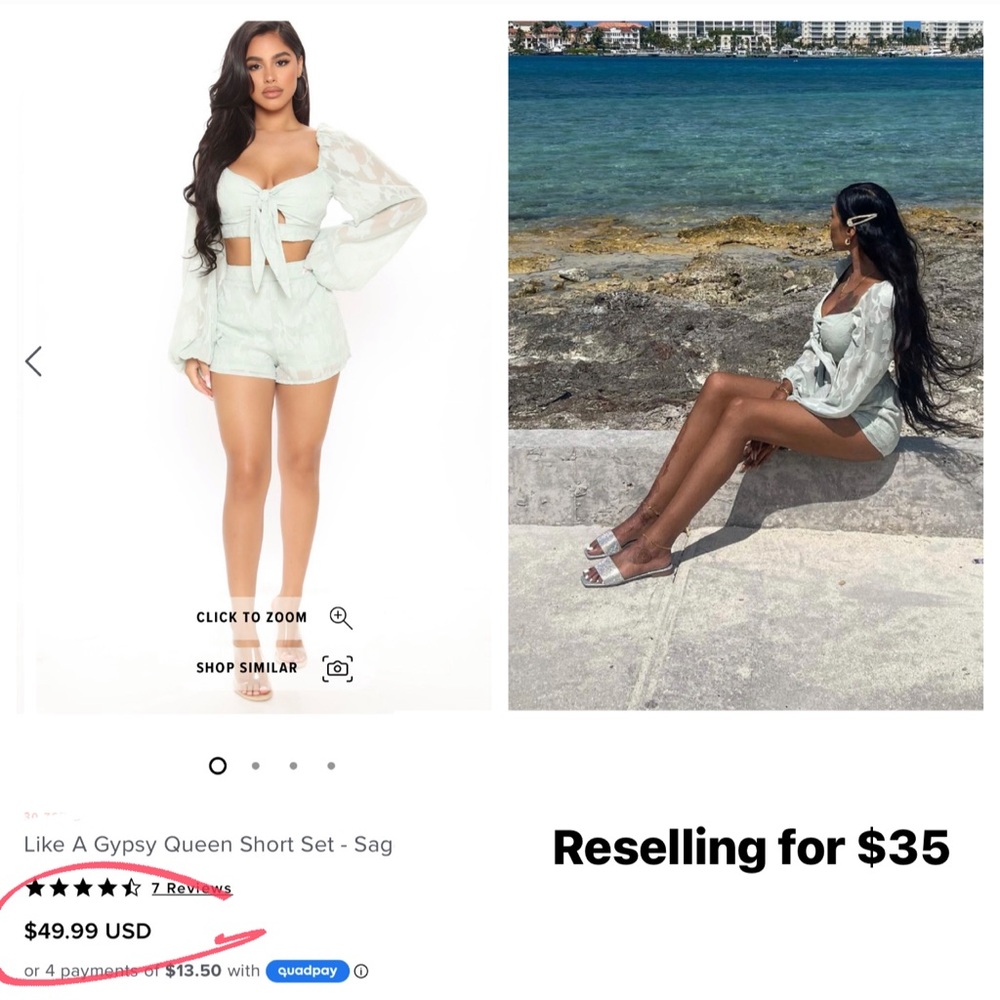 Gypsy 2 Piece Fashion Nova Outfit